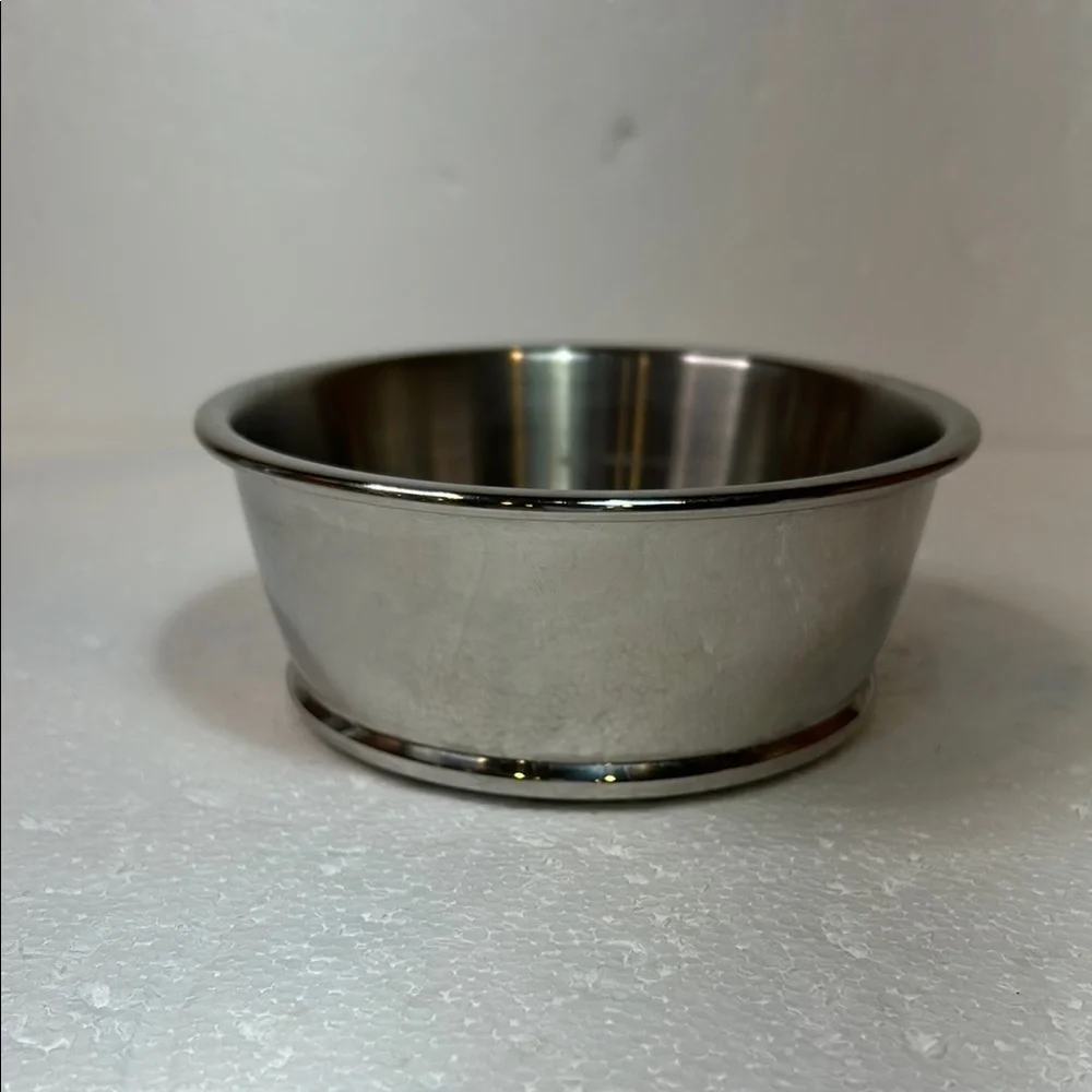 Crate & Barrel Classic Wine Bottle Coaster Stainless Steel 269-646 -2O